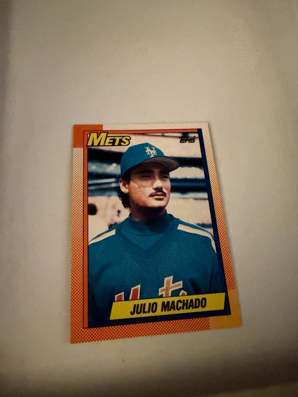 1990 topps Julio machado Mets baseball card